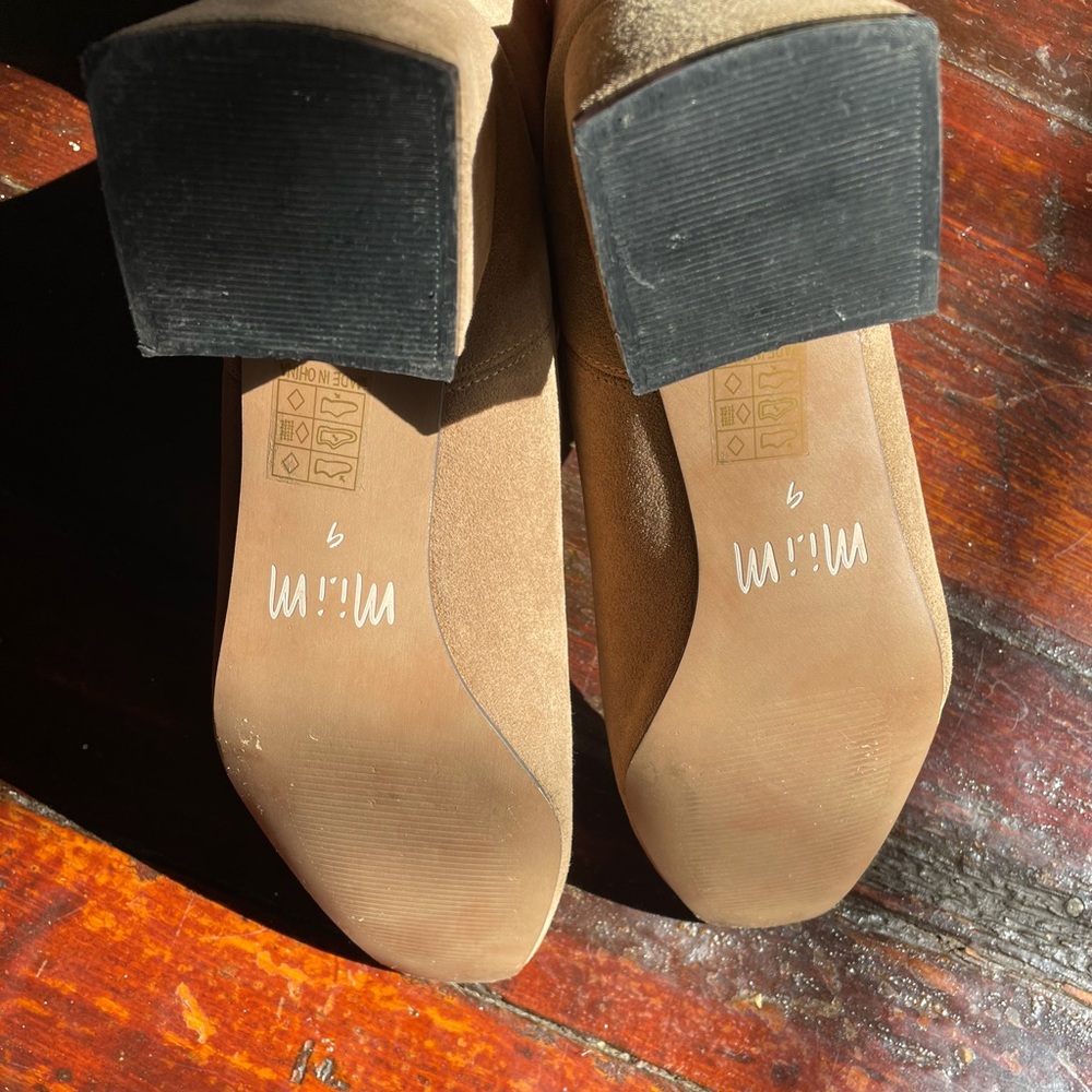 The Kadee - Tan Booties - Square Toe Block Heel - image 8